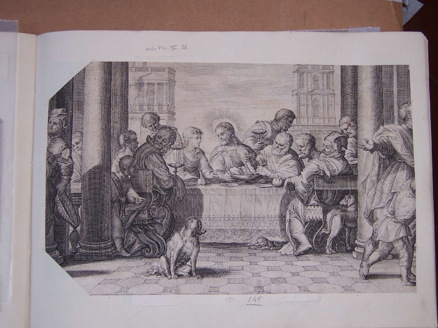 cena in casa di Levi (stampa, frammento) by Caliari Paolo detto Paolo Veronese (